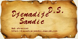 Đenadije Sandić vizit kartica